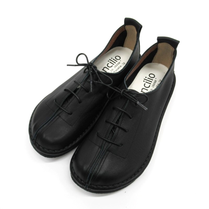 CONCILIO  レースアップレザーシューズ /BK/23.5cm 【日本製】